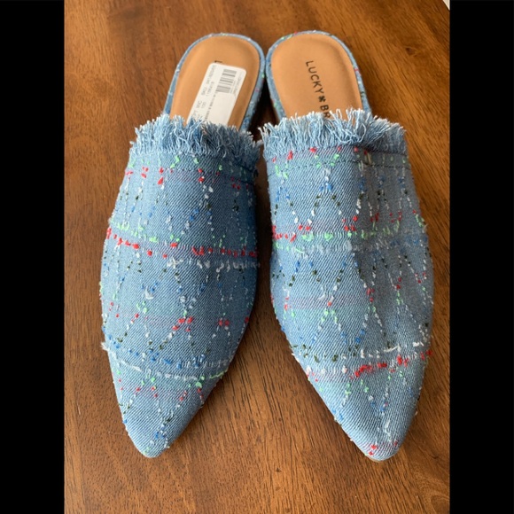 LUCKY BRAND Denim Flats NEW Sz 7.5 - Picture 2 of 8